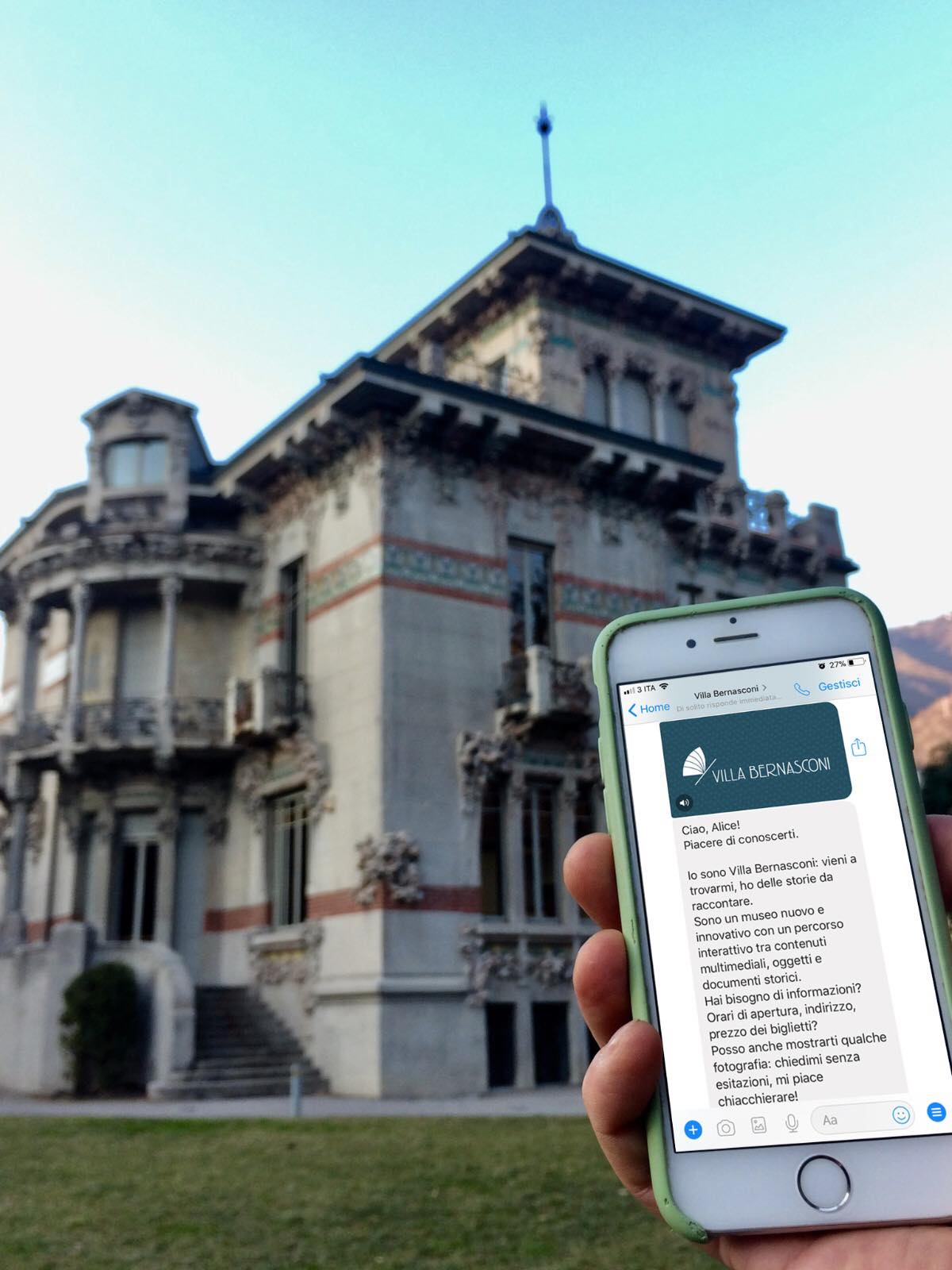 PARLA CON VILLA BERNASCONI: E’ ATTIVO IL CHATBOT