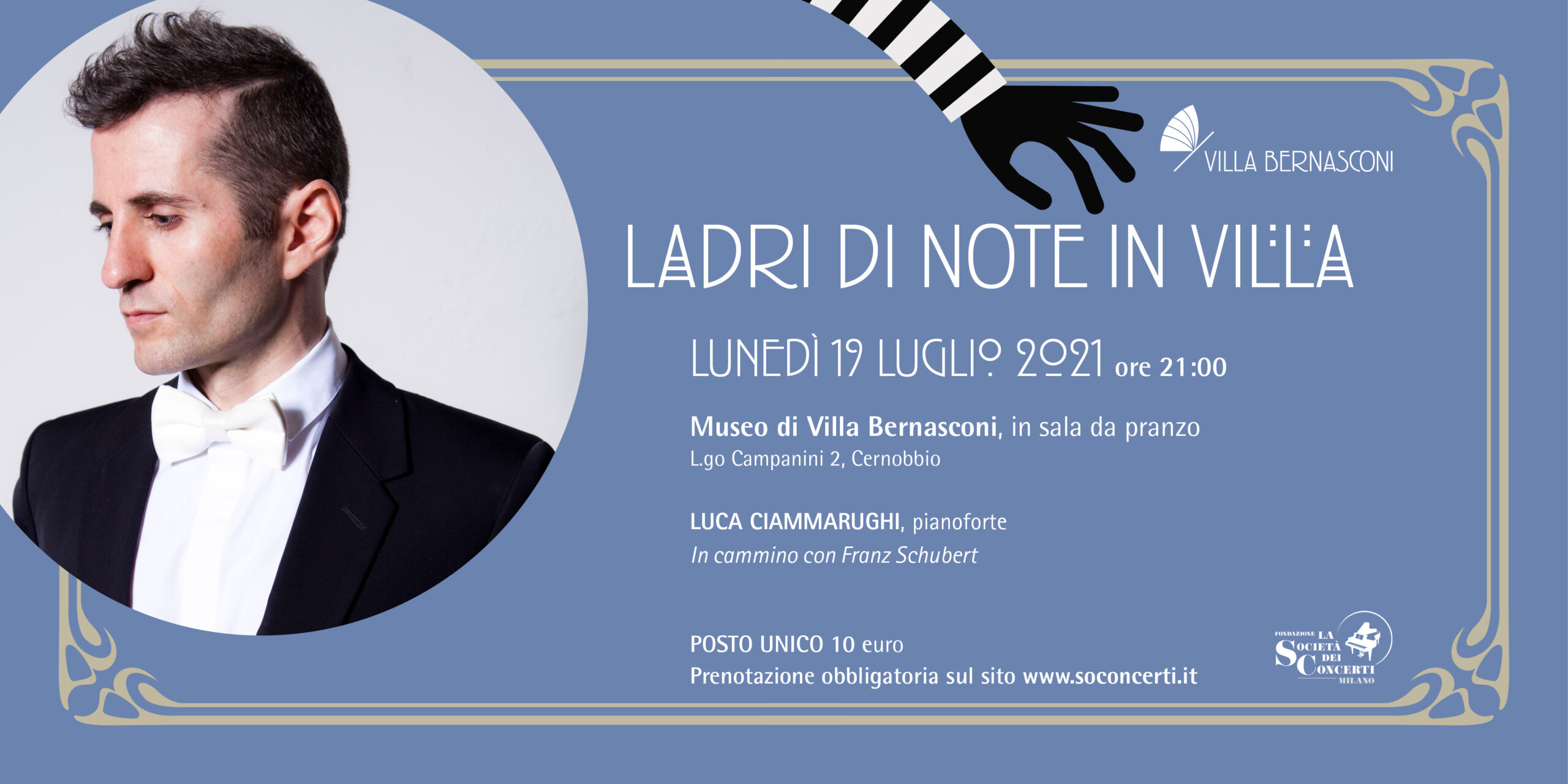CONTINUANO I CONCERTI DI “LADRI DI NOTE”- ECCO SCHUBERT SECONDO CIAMMARUGHI