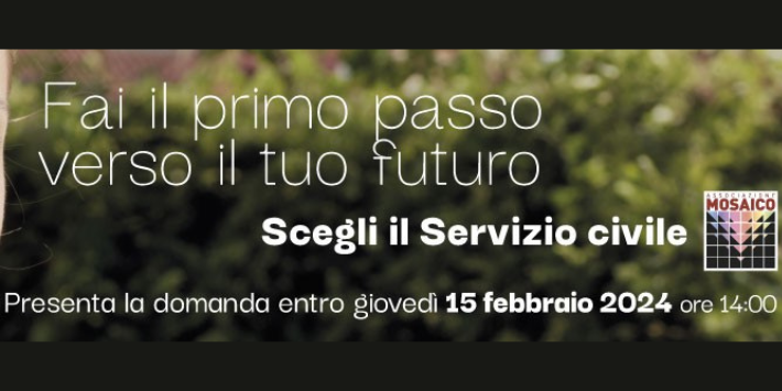 PROROGA SERVIZIO CIVILE. DOMANDE FINO AL 22 FEBBRAIO 2024