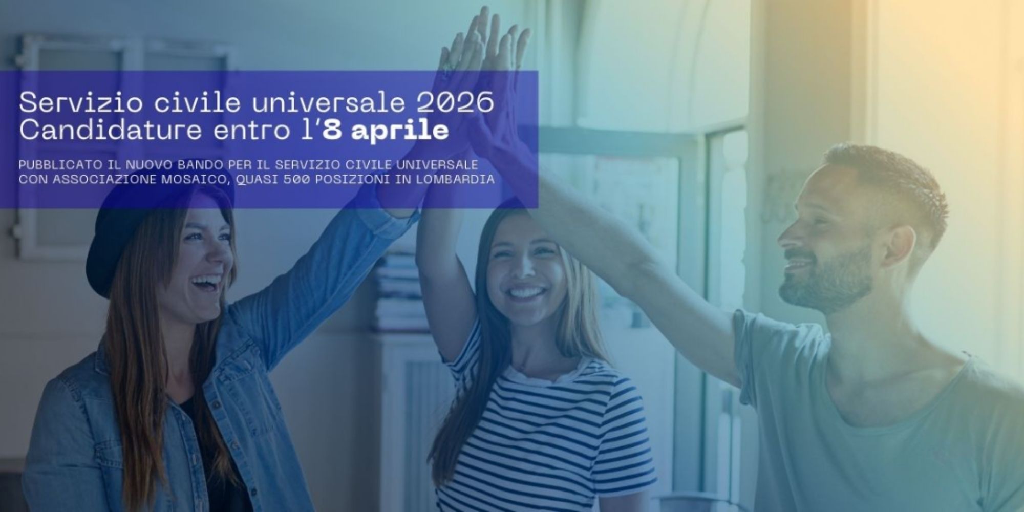 SERVIZIO CIVILE A CERNOBBIO PROROGA AL 16 APRILE 2026